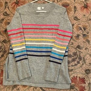 Gap sweater with rainbow stripes